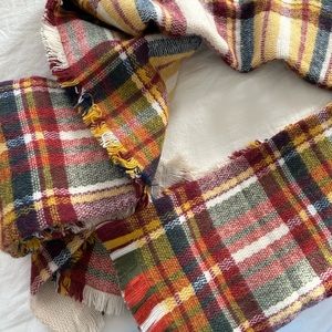 Plaid Blanket Scarf